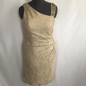Decode 1.8 Tan Lace Dress